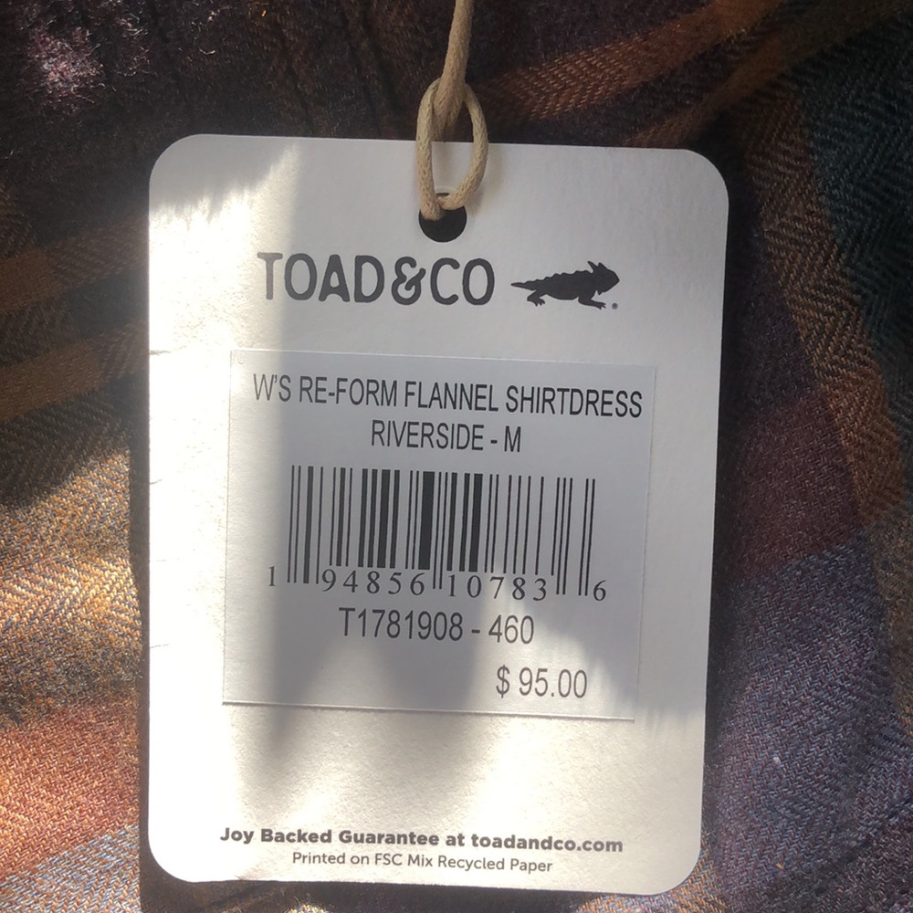 Toad&Co Plaid Shirt Dress - Blue and Brown - Picture 3 of 10
